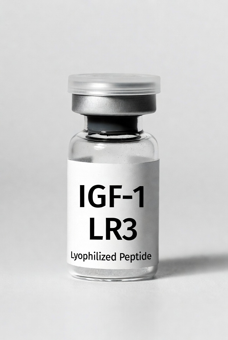 IGF-1 LR3 + MGF Blend >= 99% HPLC research peptide vial